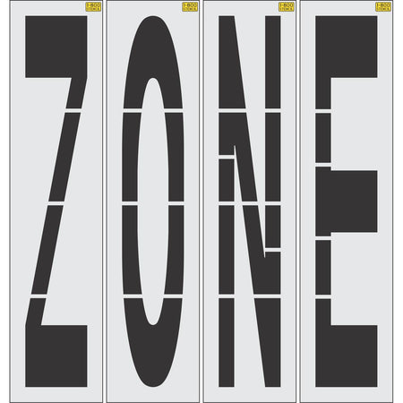 96 inch ZONE stencil for roadway and commercial pavement striping applications