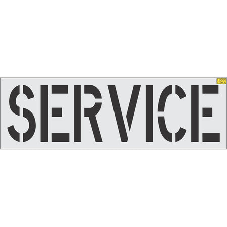 24 inch SERVICE pavement marking stencil for service lane and commercial parking lot striping applications