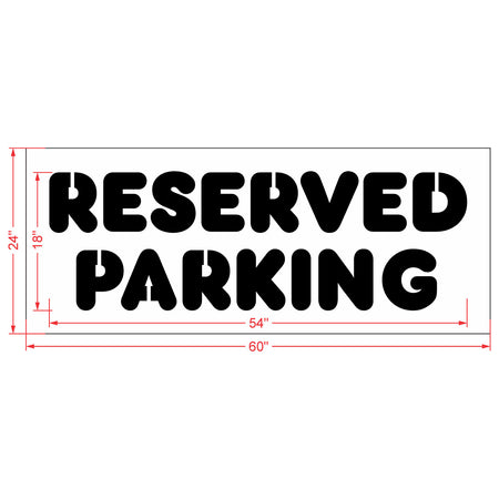 18" RESERVED PARKING stencil
