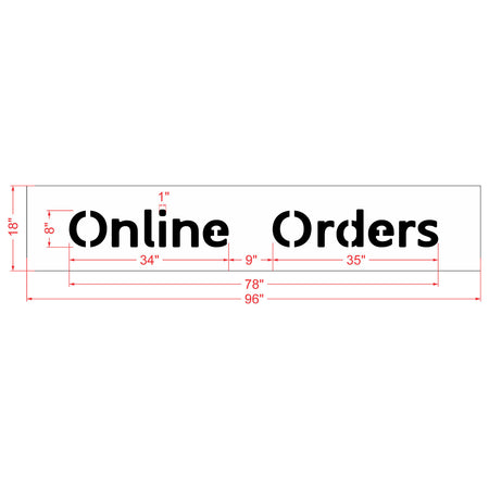 8 inch Safeway Online Orders stencil