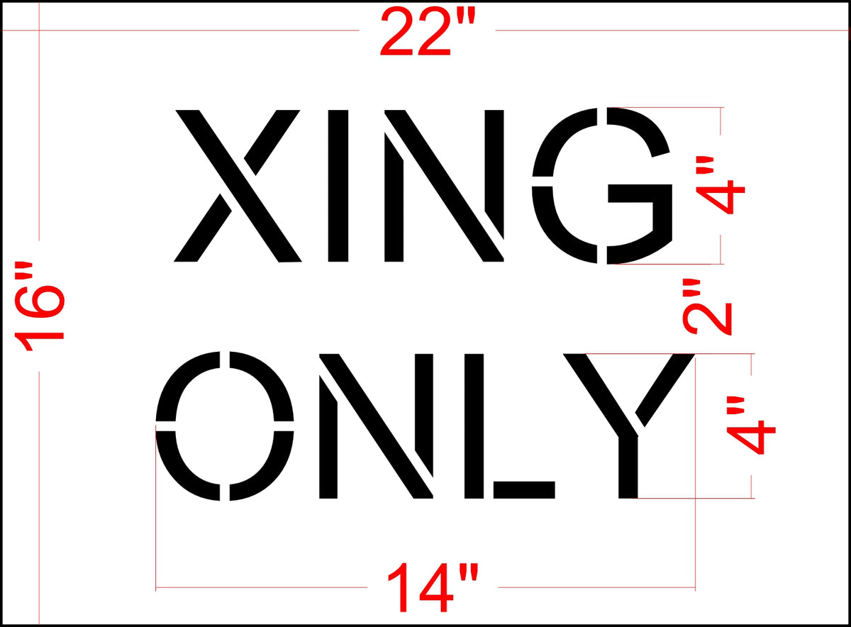 10 inch Nevada XING ONLY stencil