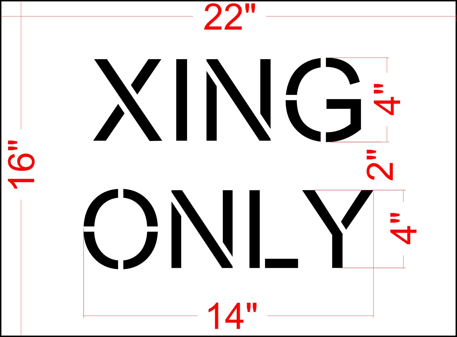 10 inch Nevada XING ONLY stencil