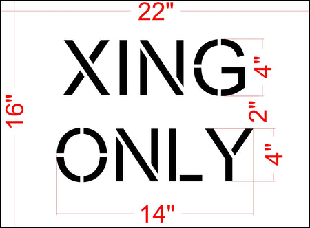 10 inch Nevada XING ONLY stencil