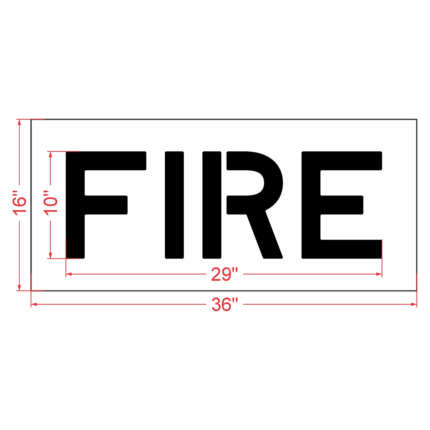 10 inch FIRE stencil