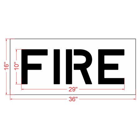 10 inch FIRE stencil
