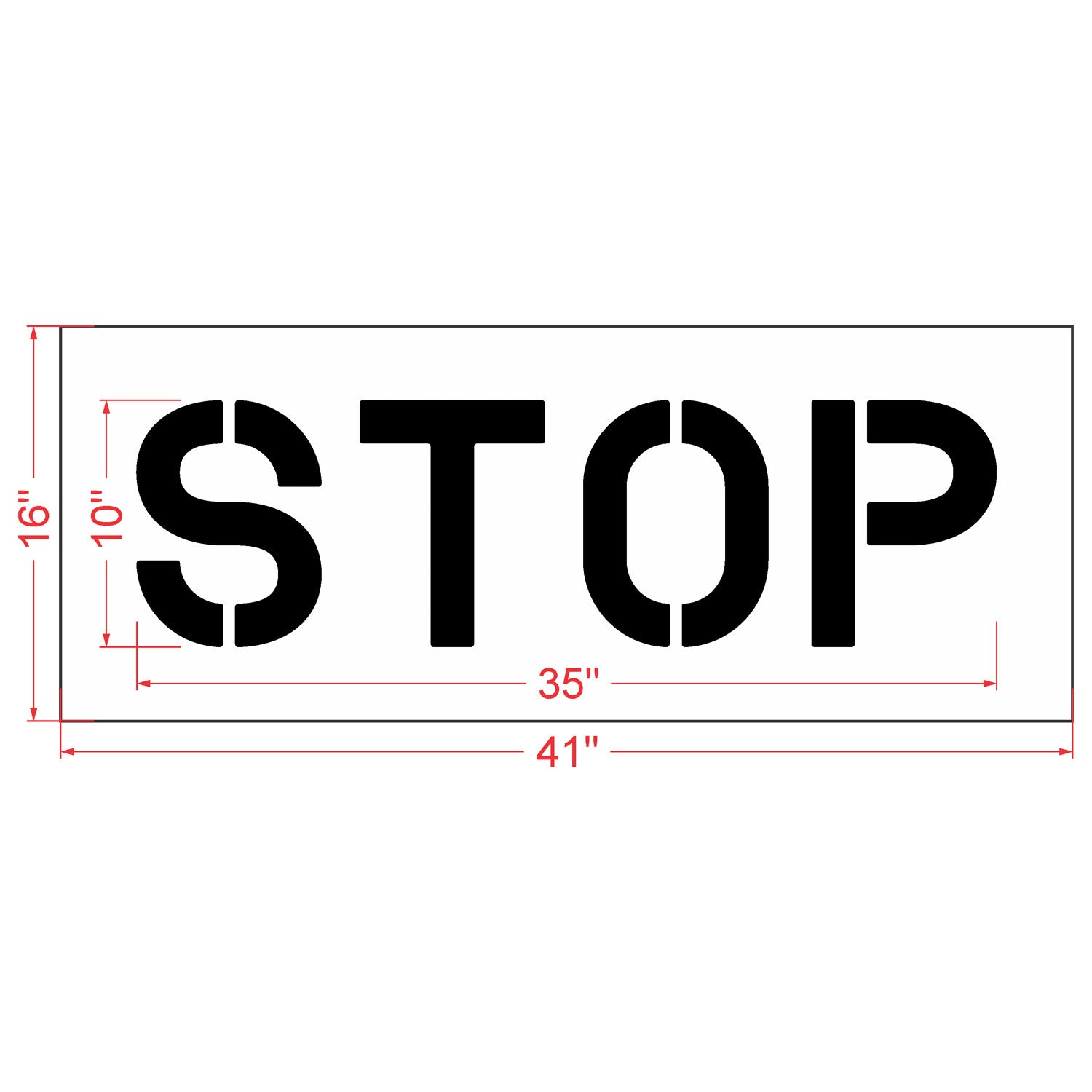 10 inch STOP stencil
