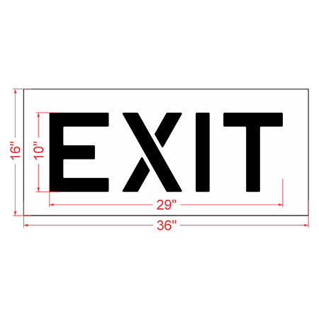 10 inch EXIT stencil