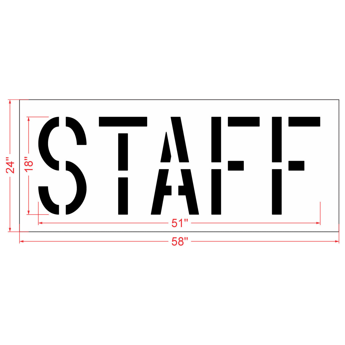 18" STAFF stencil