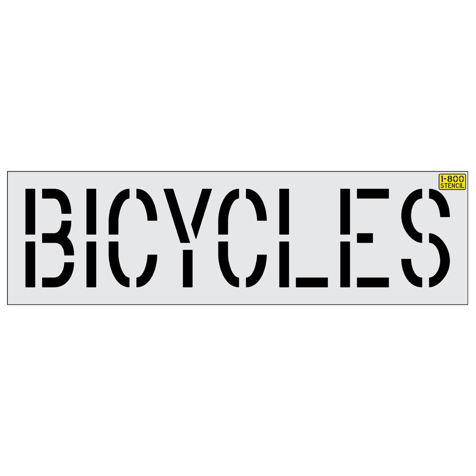18" BICYCLES stencil