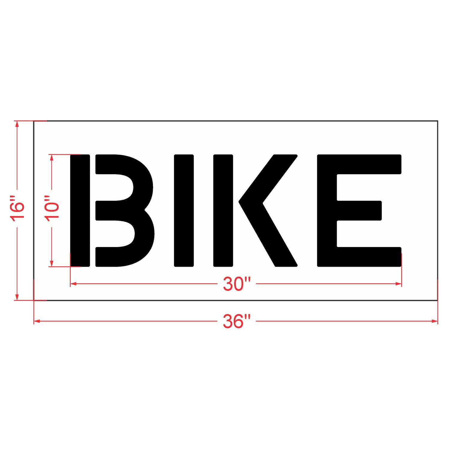 10" BIKE Stencil