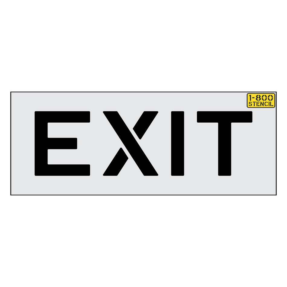 10" EXIT Stencil