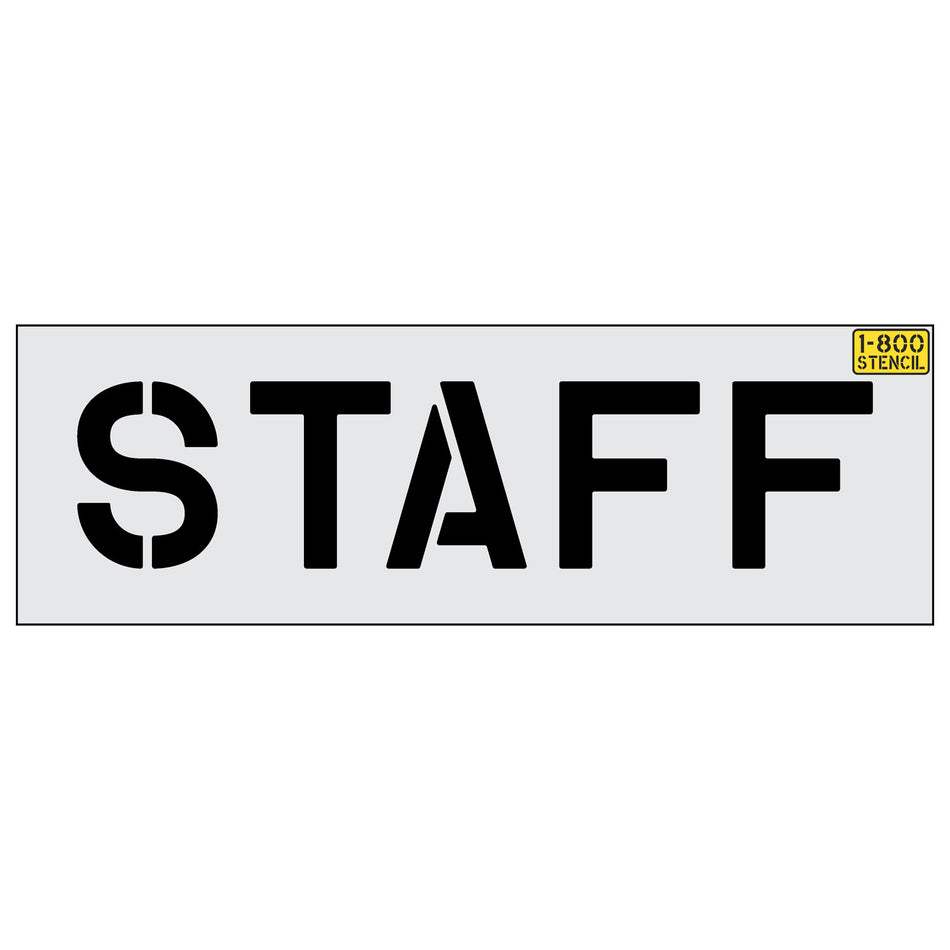 10" STAFF Stencil