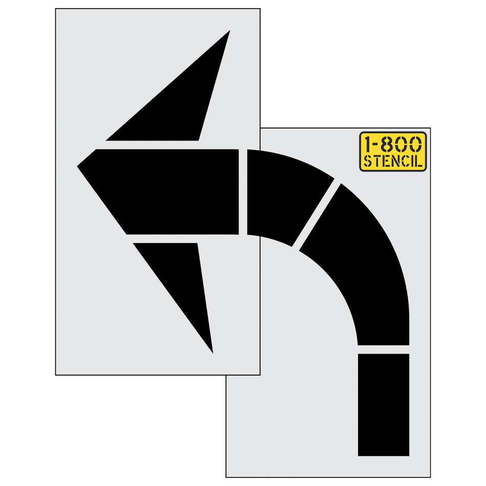 100" MUTCD Turn Arrow Stencil