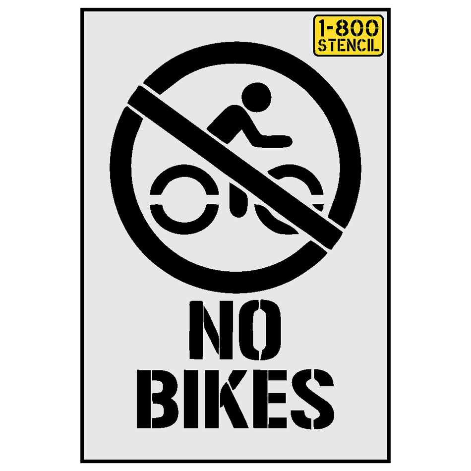 12" NO BIKES Stencil