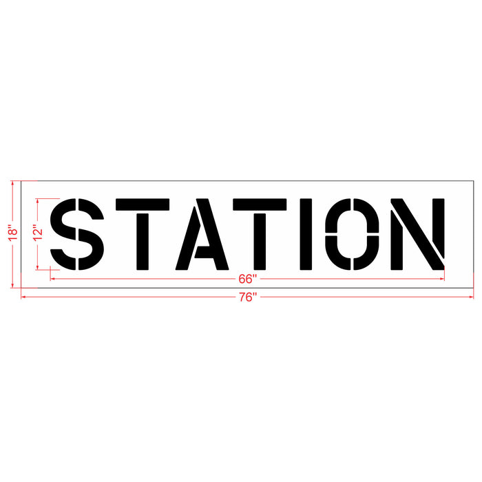 12" STATION Stencil