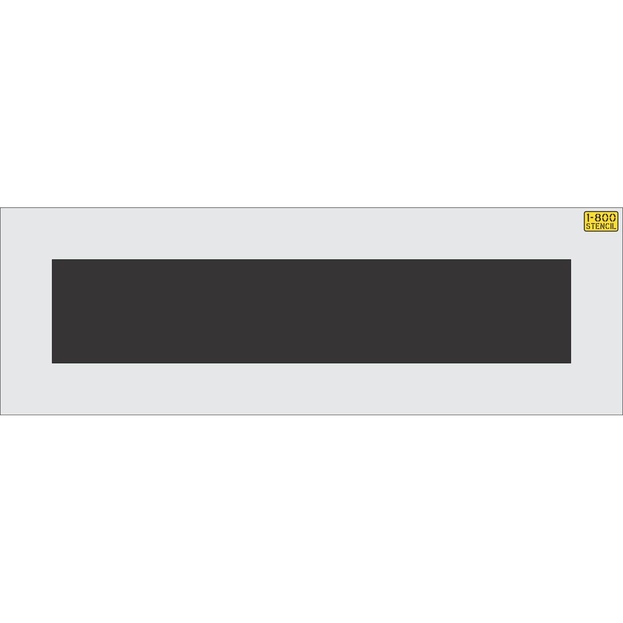 12 inch by 5 foot line stencil for parking lot and roadway pavement striping applications