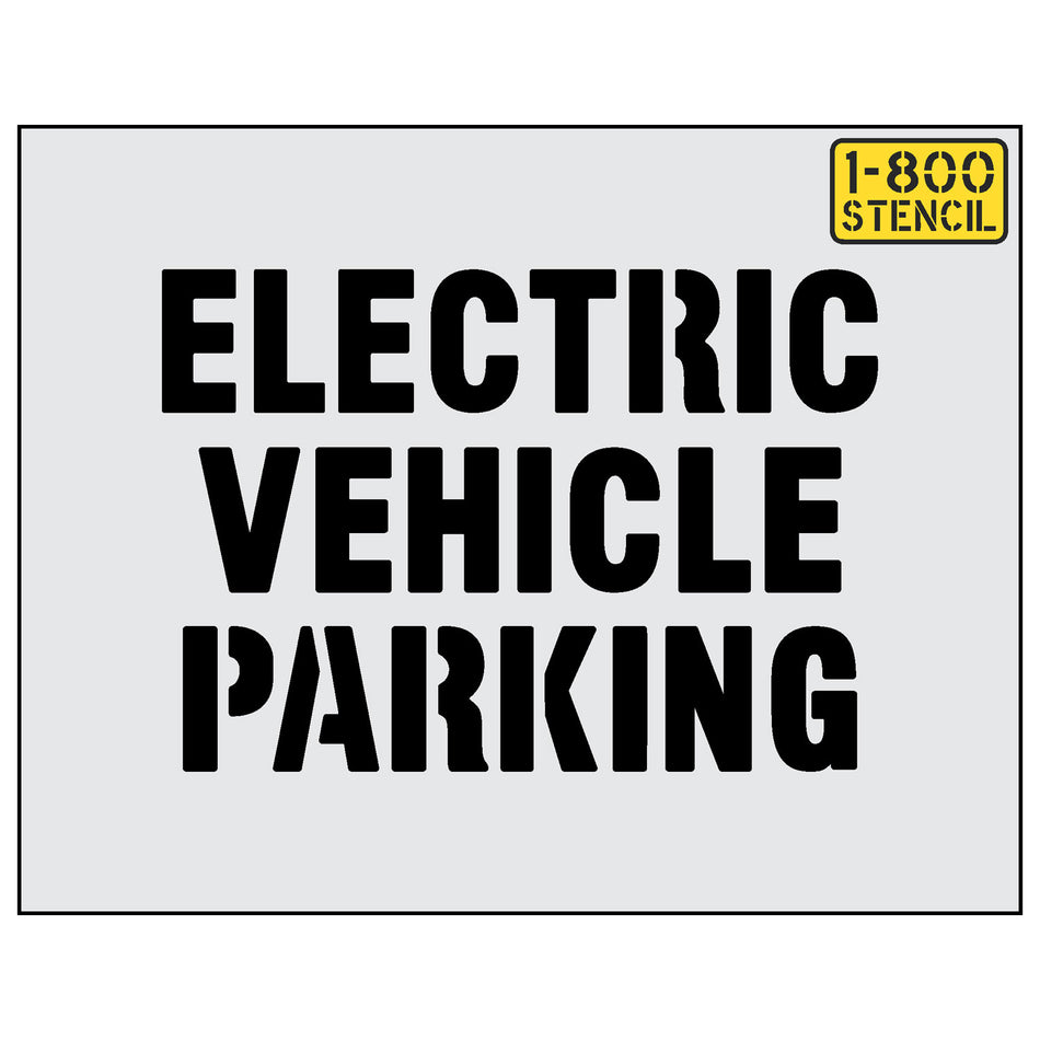 ELECTRIC VEHICLE PARKING Stencil - (4"-12")