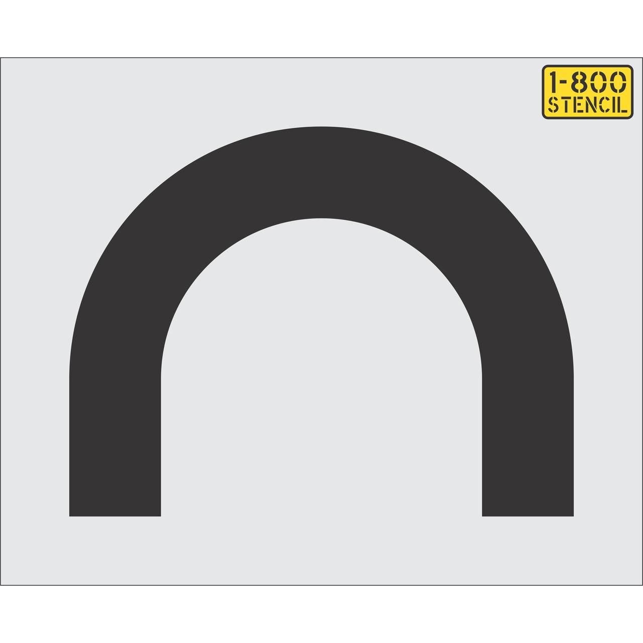 18 inch Costco line end pavement marking stencil for parking lot and commercial striping applications