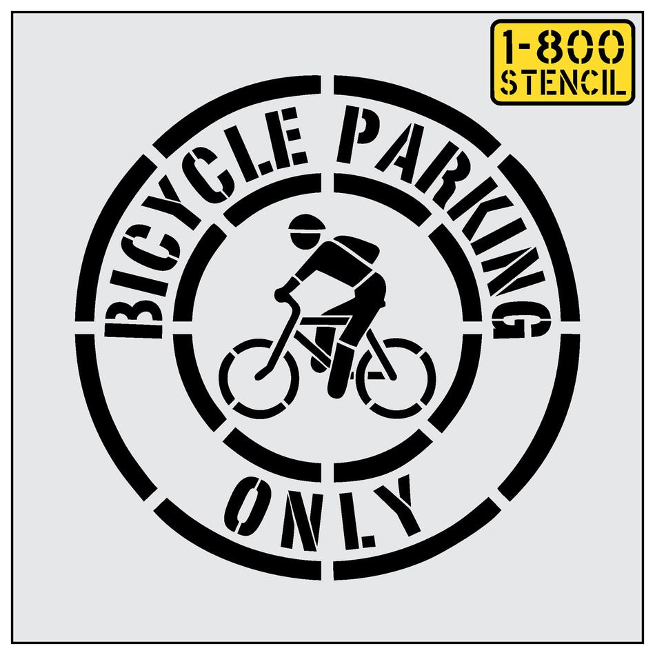 24" BICYCLE PARKING ONLY Stencil