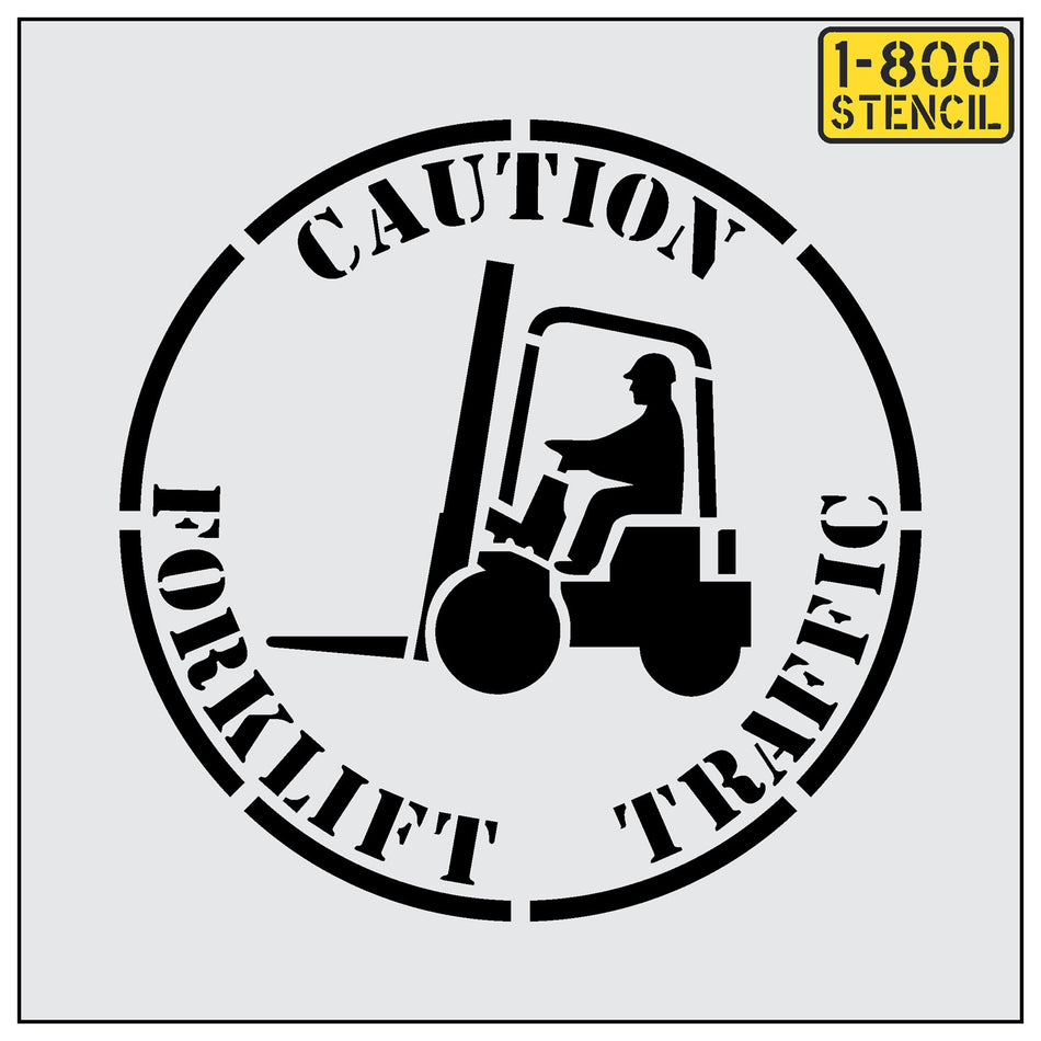 24" CAUTION FORKLIFT TRAFFIC Stencil