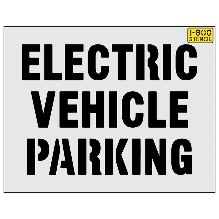 ELECTRIC VEHICLE PARKING Stencil - (4"-12")