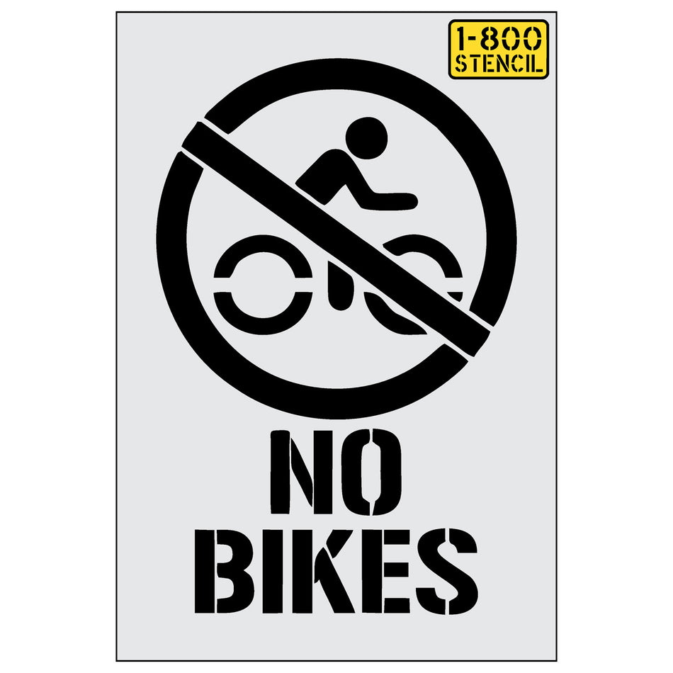 36" NO BIKES Stencil