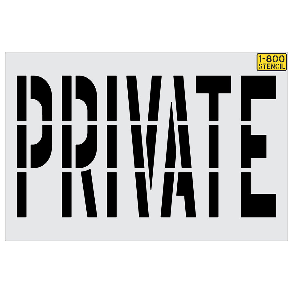 36" PRIVATE Stencil