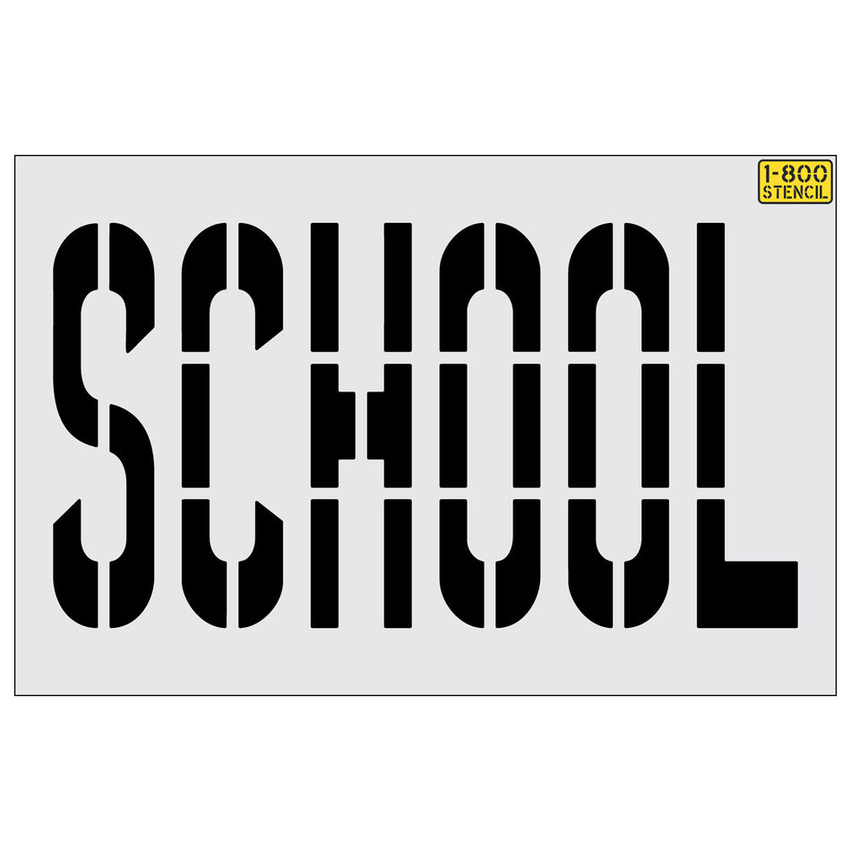 36" SCHOOL Stencil