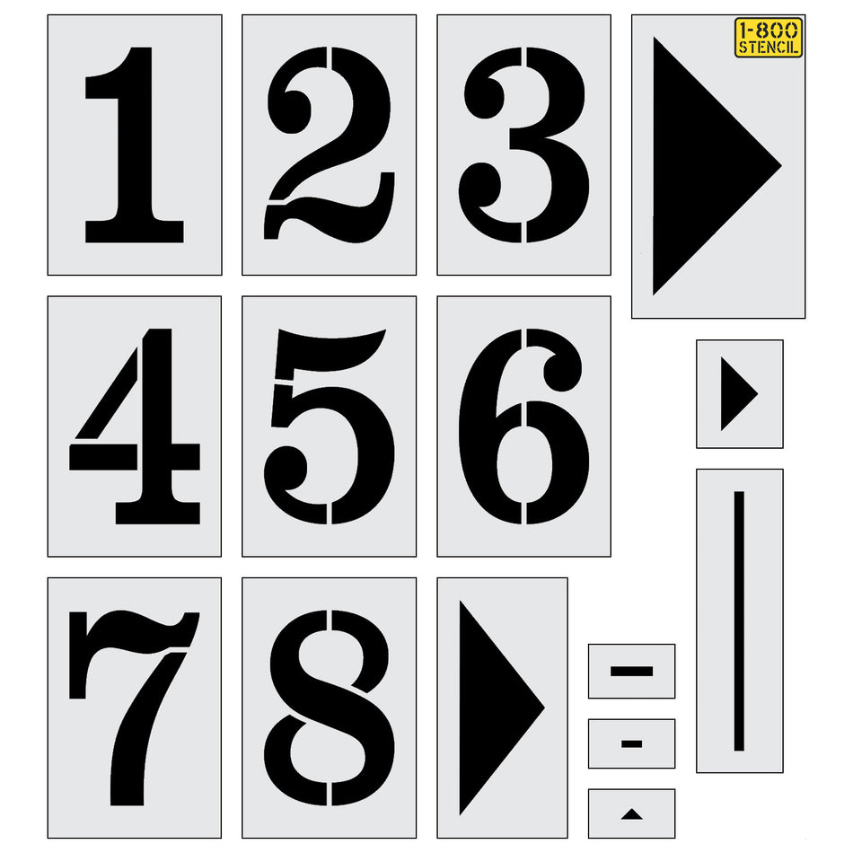 36" Track And Field Number Stencil Kit