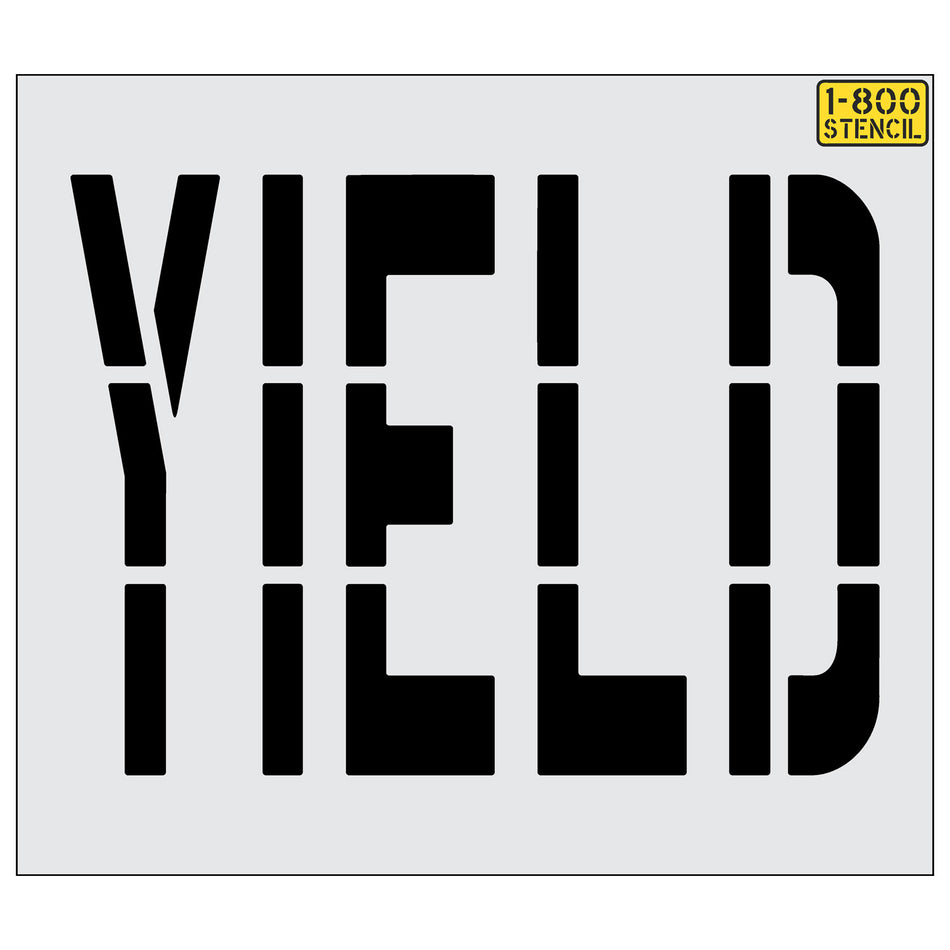 36" YIELD Stencil