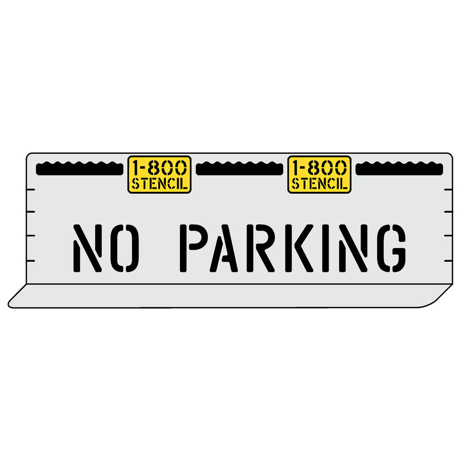 4" NO PARKING Professional Curb Stencil