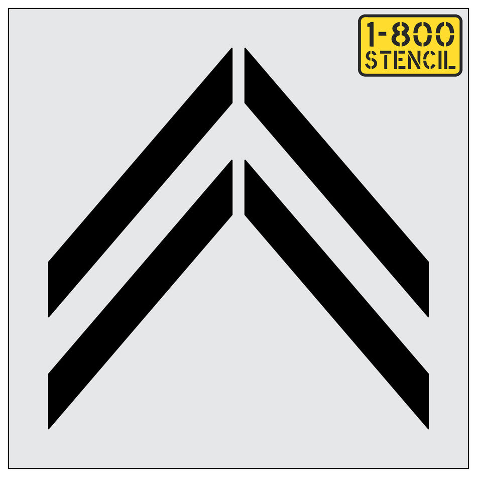 40" Bike Lane Chevron Stencil