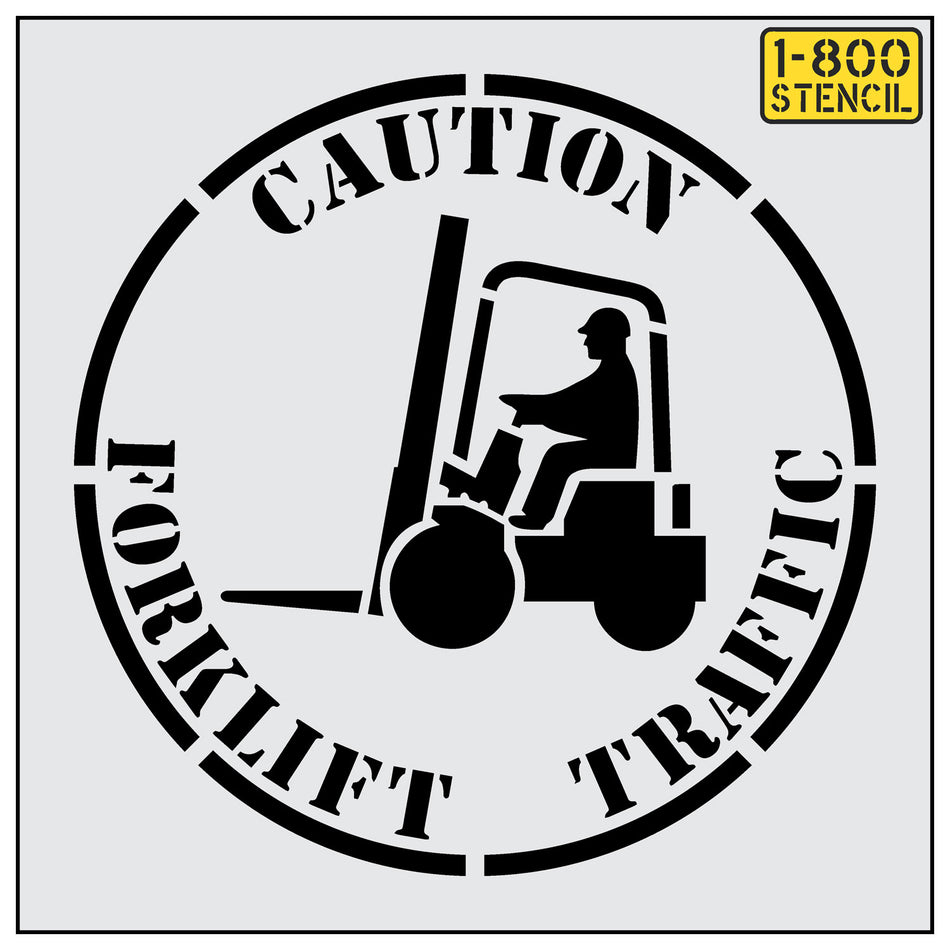 42" CAUTION FORKLIFT TRAFFIC Stencil