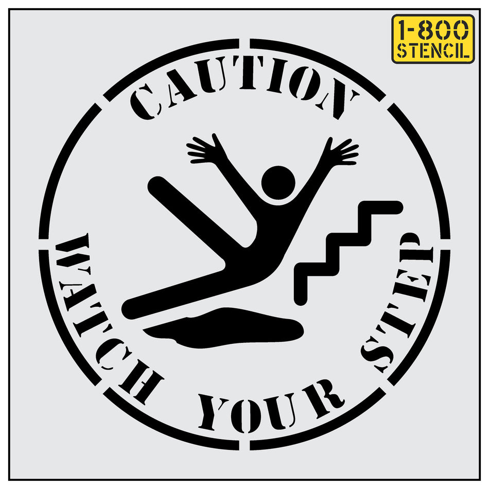 42" CAUTION WATCH YOUR STEP Stencil