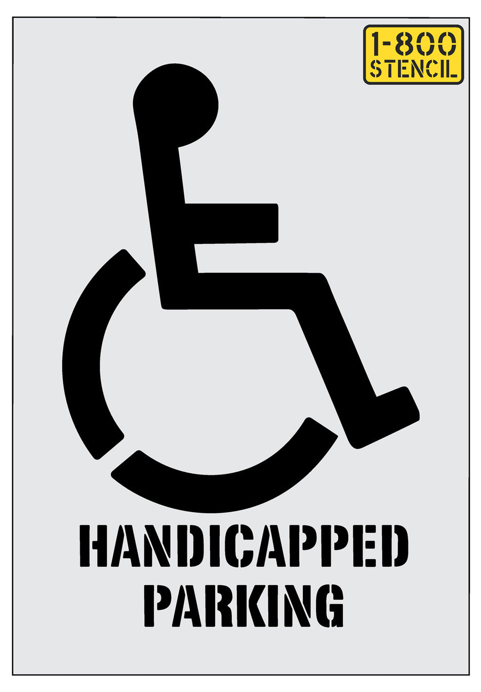 38" Handicap Stencil with HANDICAPPED PARKING