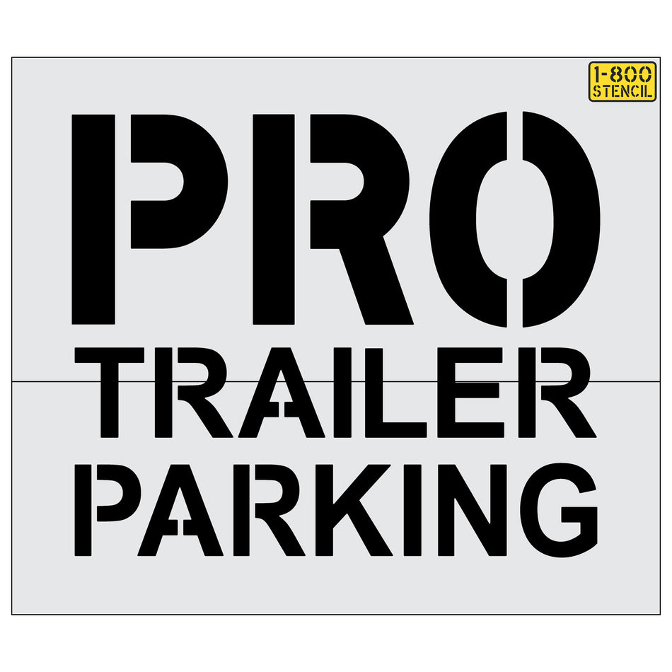 49" Home Depot PRO TRAILER PARKING Stencil