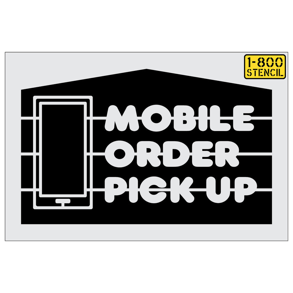 52" Dunkin Donuts MOBILE ORDER PICKUP Stencil