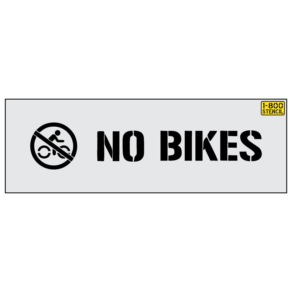 6" NO BIKES Stencil