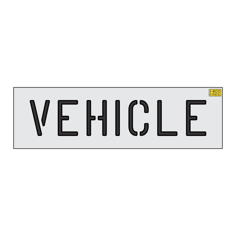 8" VEHICLE Stencil