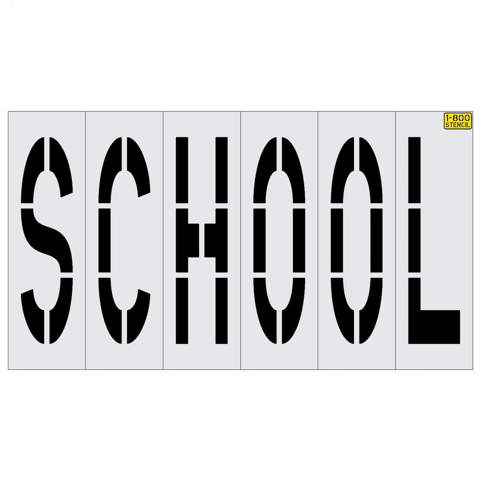 96" SCHOOL Stencil