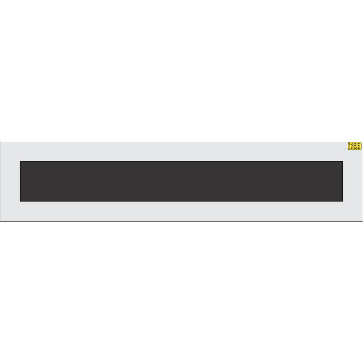 12 inch by 8 foot line stencil for parking lot, roadway, and warehouse floor striping applications