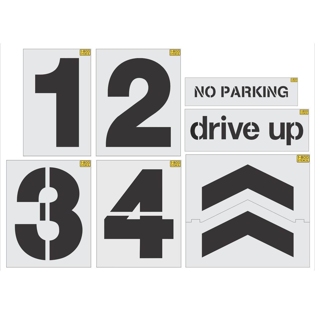 {7 pc} Target Pro Striping Stencil Kit - High-quality stencil for pavement marking, durable and reusable