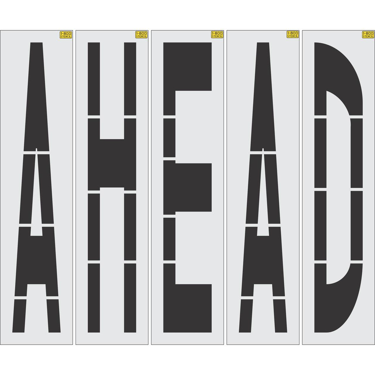 96 inch AHEAD stencil for roadway and commercial pavement traffic marking applications