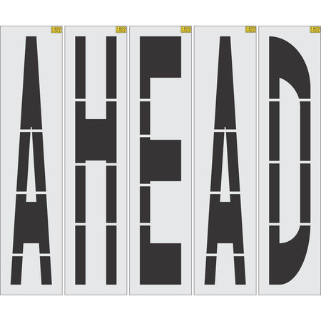 96 inch AHEAD stencil for roadway and commercial pavement traffic marking applications
