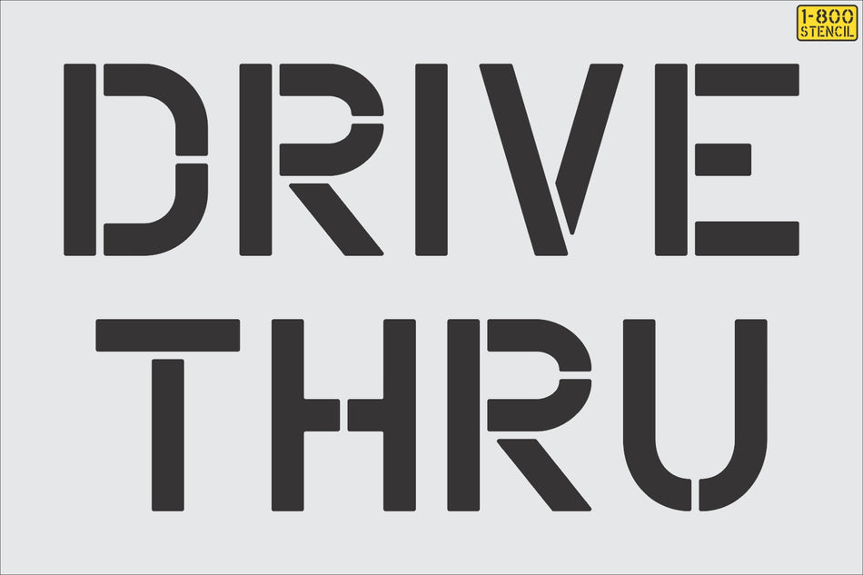 12" DRIVE THRU Stencil