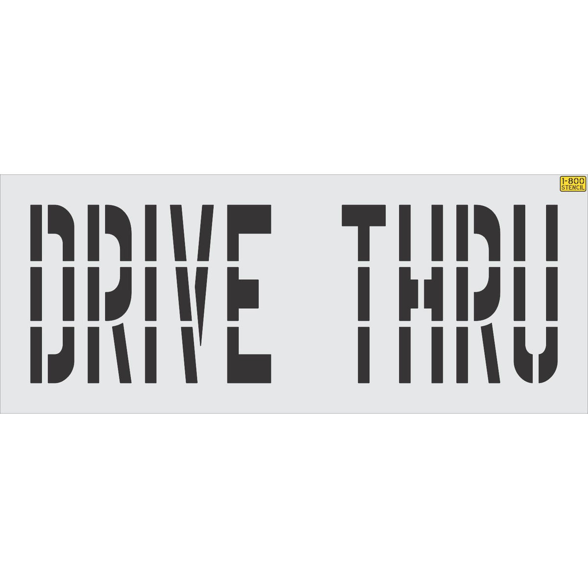 36 inch DRIVE THRU pavement marking stencil for restaurant and commercial parking lot drive lane striping