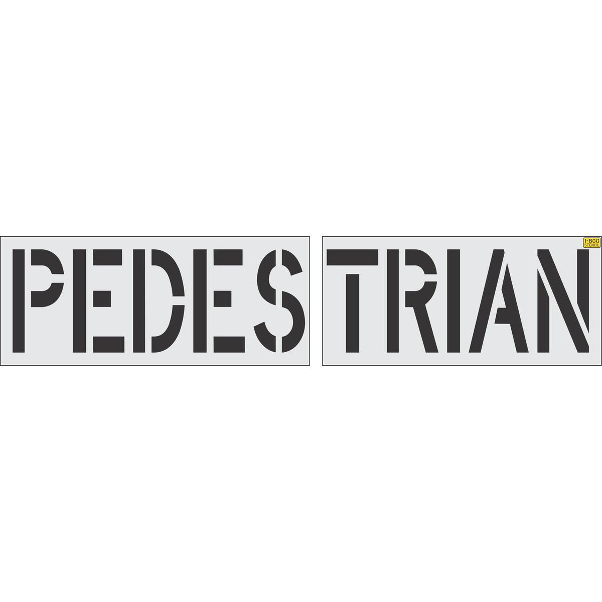 24 inch PEDESTRIAN pavement marking stencil for crosswalk and roadway safety striping applications