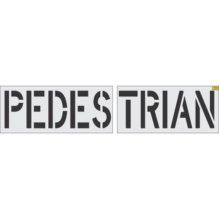 24 inch PEDESTRIAN pavement marking stencil for crosswalk and roadway safety striping applications