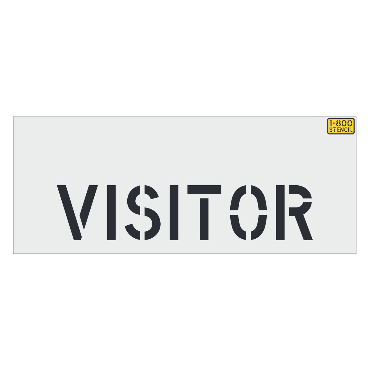 4 inch VISITOR curb stencil for parking lot and commercial curb marking applications
