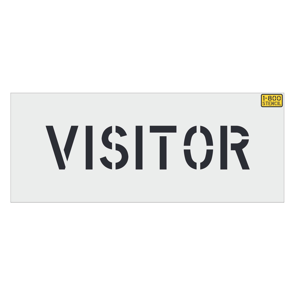 4 inch VISITOR standard stencil for parking lot and commercial curb marking applications